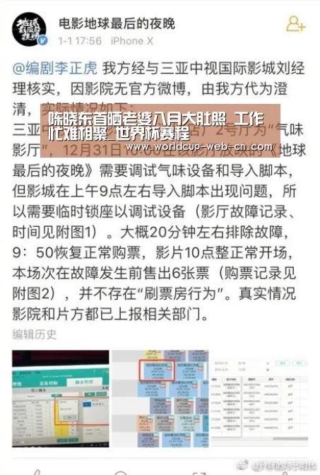 陈晓东首晒老婆八月大肚照 工作忙难相聚_世界杯赛程